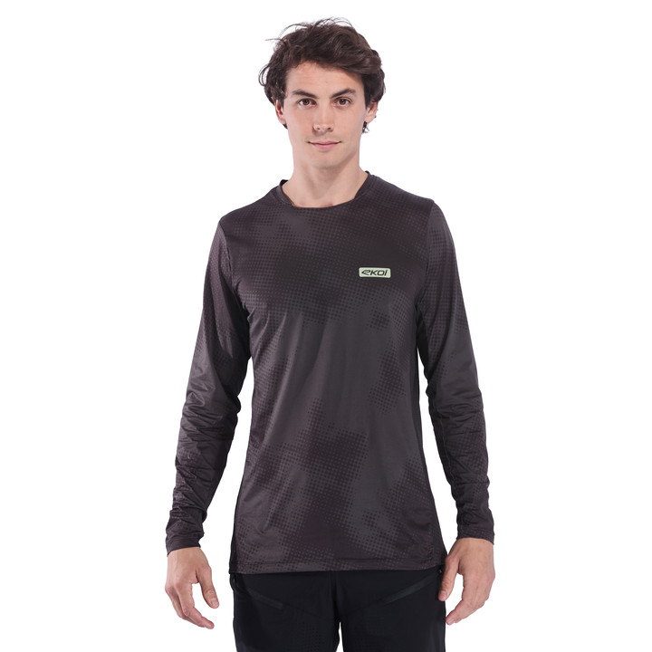 Maillot EKOI PERF RUSH TYE AND DYE TOPO MANCHES LONGUES NOIR