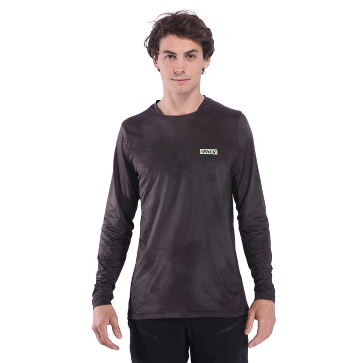 Maillot EKOI PERF RUSH TYE AND DYE TOPO MANCHES LONGUES NOIR