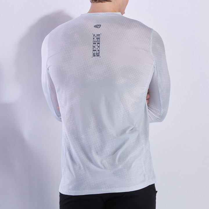 Langarm-Radtrikot EKOI PERF RUSH TYE AND DYE TOPO Weiß