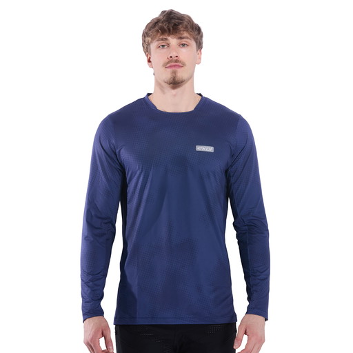 Koszulka MTB Enduro z długim rękawem EKOI Perf RUSH TIE DYE  Niebieska