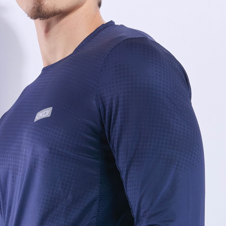Maillot EKOI PERF RUSH TYE AND DYE TOPO MANCHES LONGUES BLEU