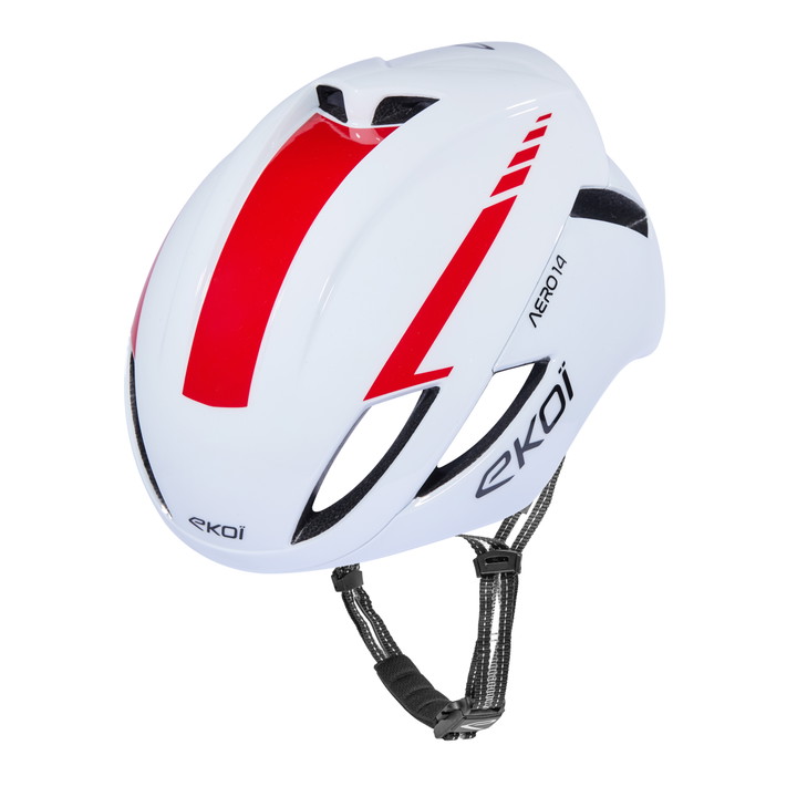 Casque EKOI Perf AERO14 Blanc Rouge