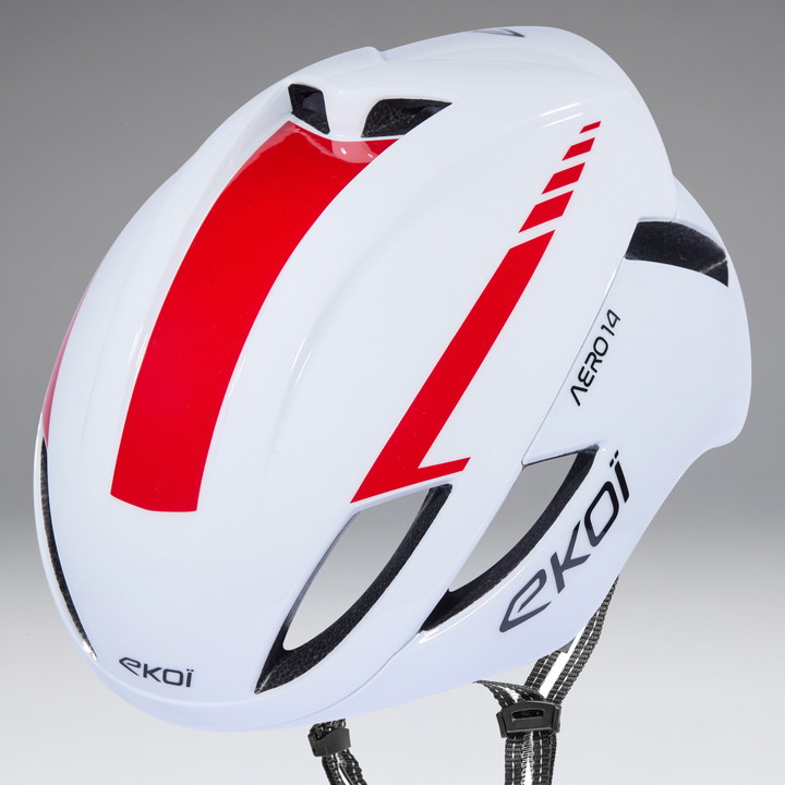 Casque EKOI Perf AERO14 Blanc Rouge