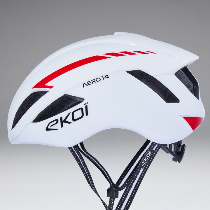 Casque EKOI Perf AERO14 Blanc Rouge
