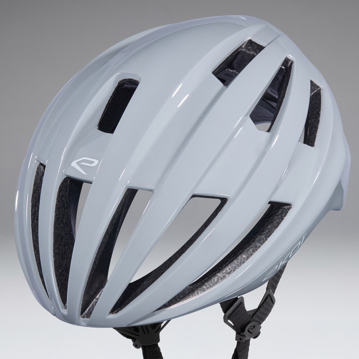 Casco EKOI Perf GARA Grigio Nardo Logo Bianco
