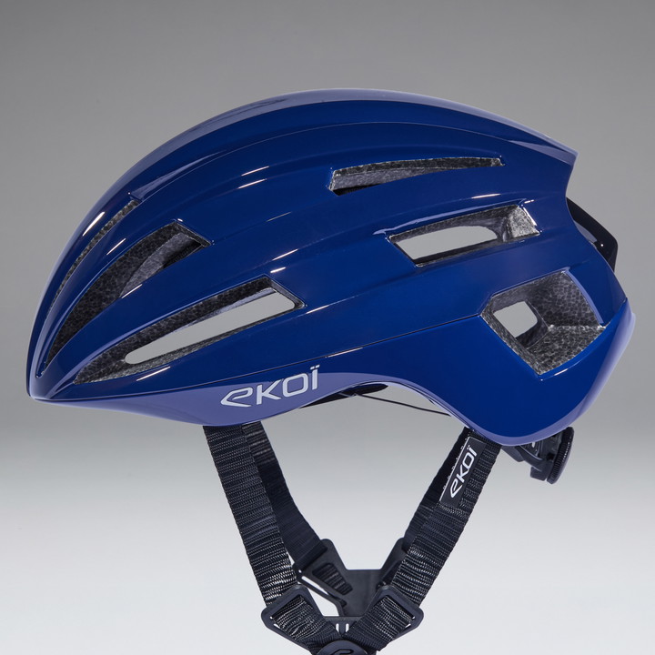 Casque EKOI Perf GARA Bleu Marine Logo Silver