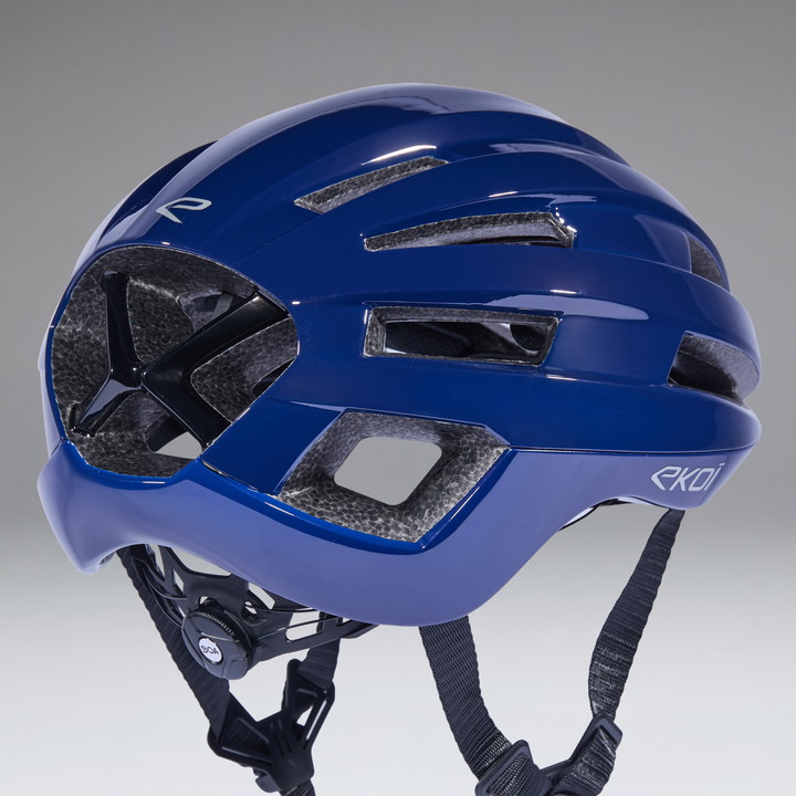 Casque EKOI Perf GARA Bleu Marine Logo Silver