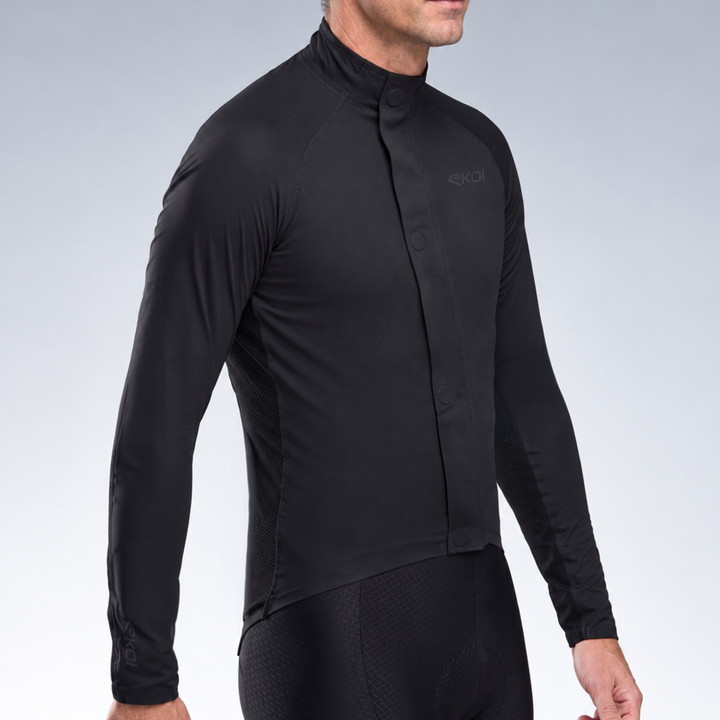 Veste de pluie EKOI Racing PRO WATERPROOF MAGNETIC Noir
