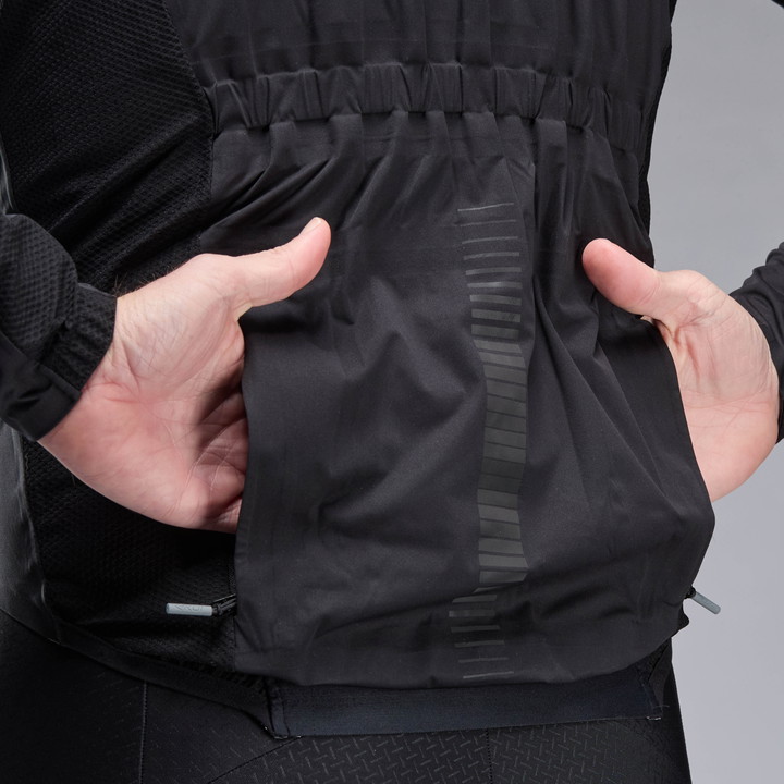 Veste de pluie EKOI Racing PRO WATERPROOF MAGNETIC Noir