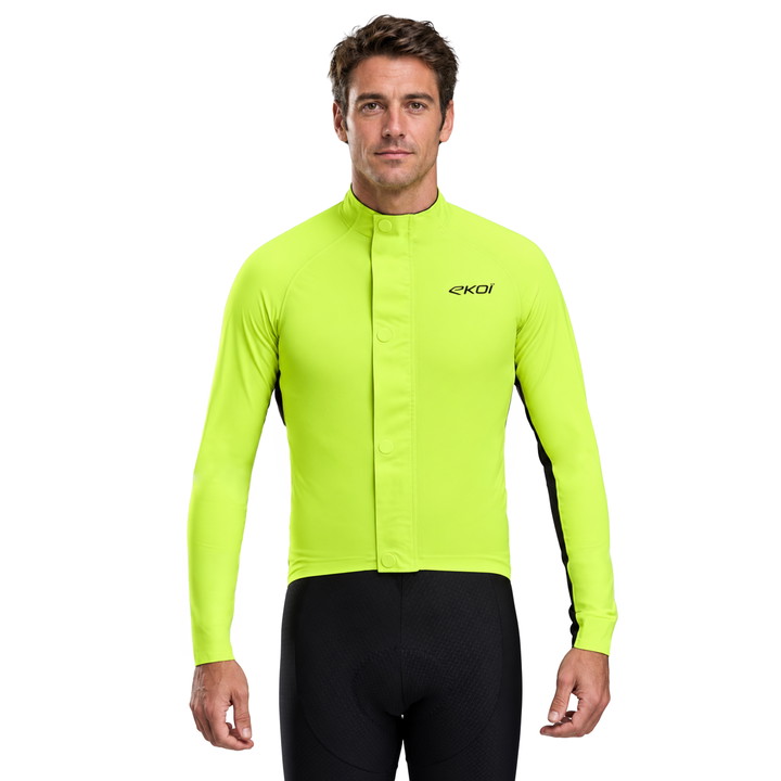 Veste de pluie EKOI Racing PRO WATERPROOF MAGNETIC Jaune fluo