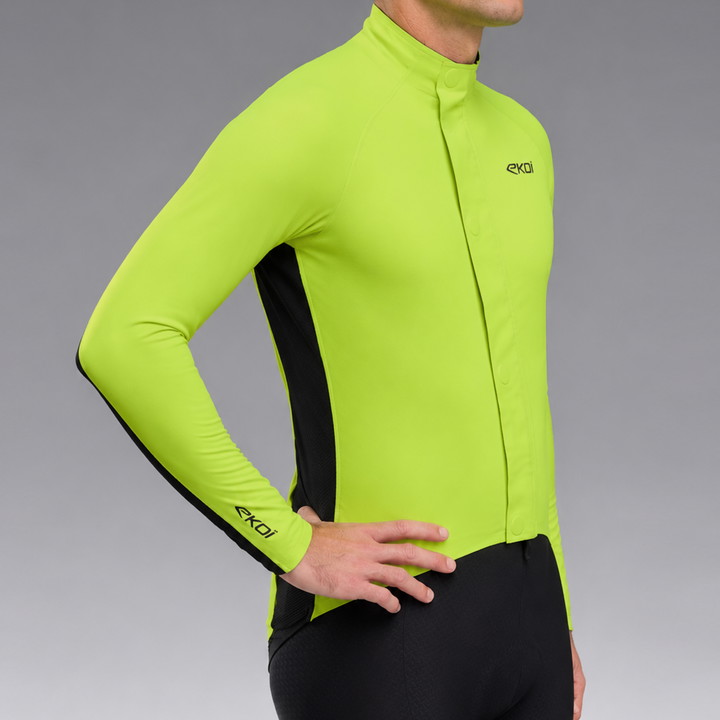 Veste de pluie EKOI Racing PRO WATERPROOF MAGNETIC Jaune fluo