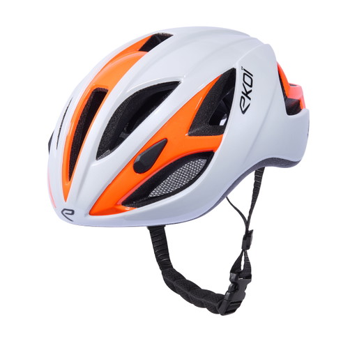 Casque EKOI AR13 Evo Blanc Orange Visible 