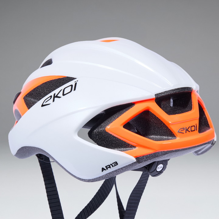 Casque EKOI AR13 Evo Blanc Orange Visible 