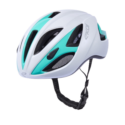 Casque EKOI AR13 Evo Blanc Aqua Visible
