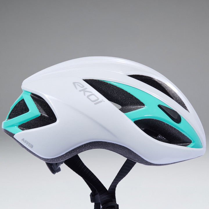 Casque EKOI AR13 Evo Blanc Aqua Visible