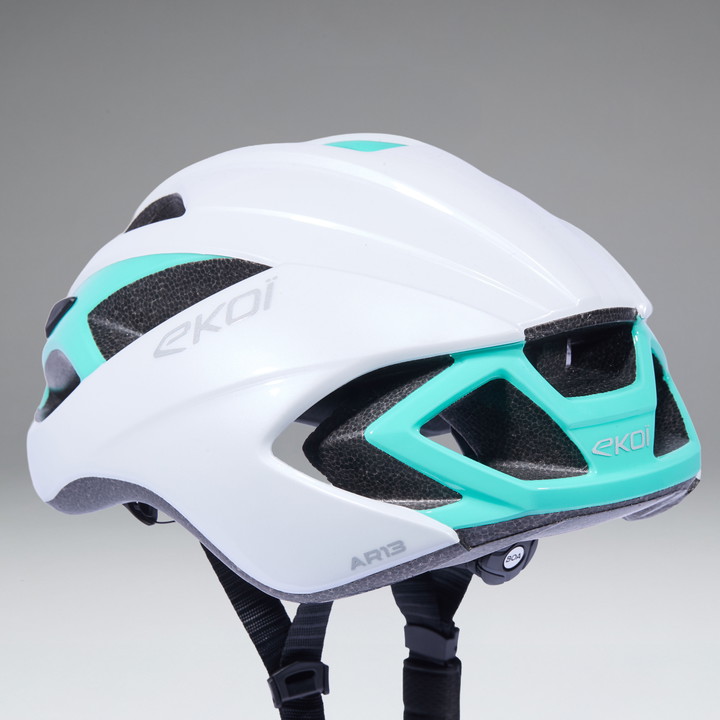 Casque EKOI AR13 Evo Blanc Aqua Visible