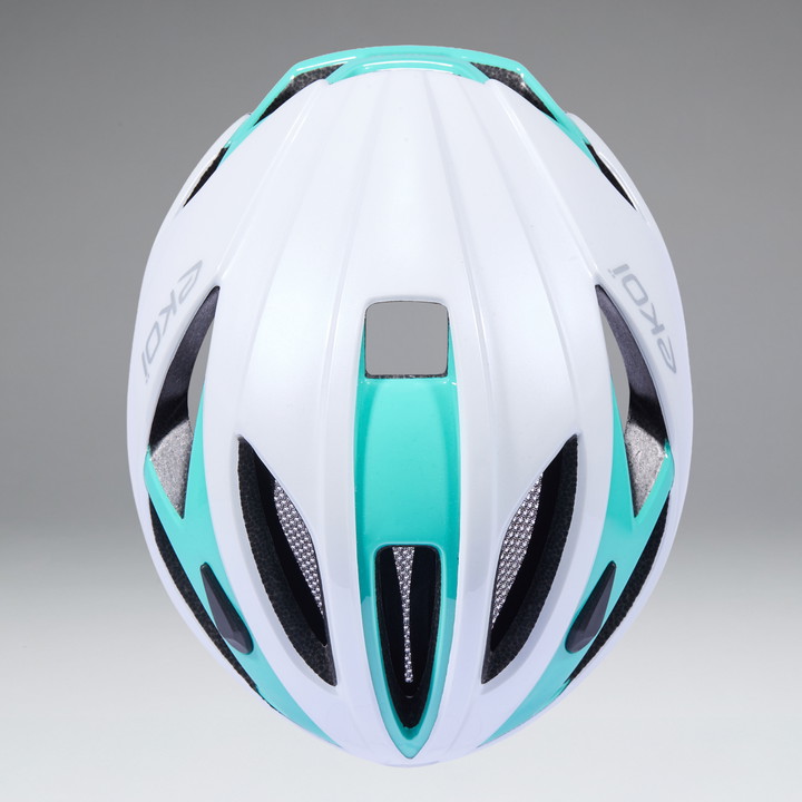 Casque EKOI AR13 Evo Blanc Aqua Visible