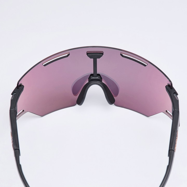 EKOI Racing ARIA Radsportbrille Schwarz Full REVO Türkis Kat. 3