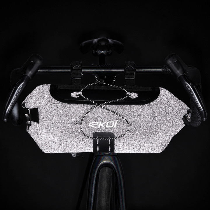 Sacoche guidon EKOI Racing GRAVEL BIKEPACKING EXPLORER Noir 8L  REFLECTIVE