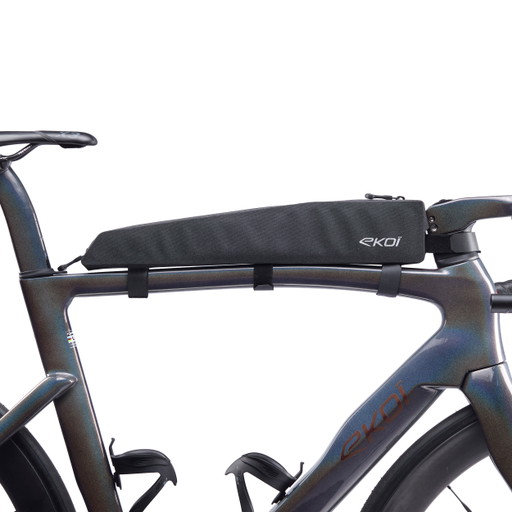Sacoche TOP TUBE cadre EKOI Racing GRAVEL BIKEPACKING EXPLORER Noir 2L REFLECTIVE