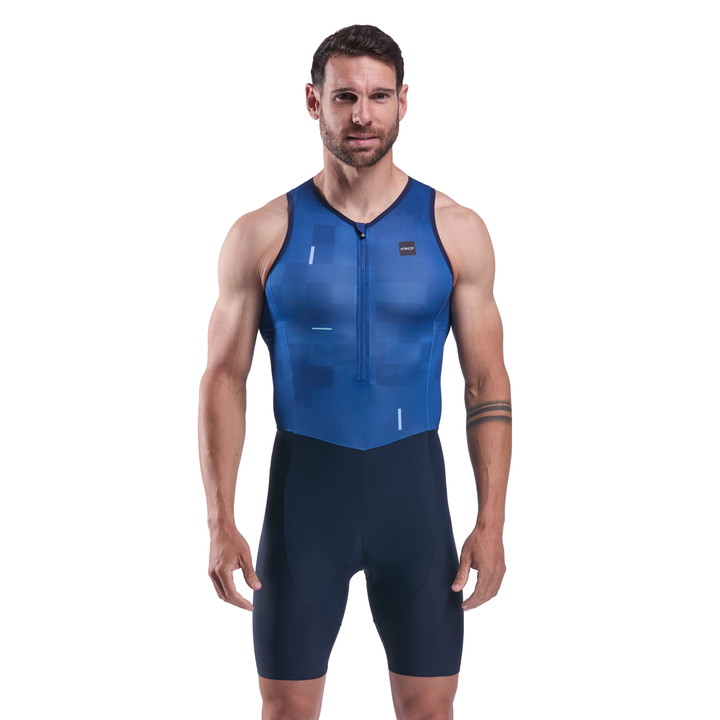 Combinaison triathlon EKOI Perf COBBLE sans manches Marine