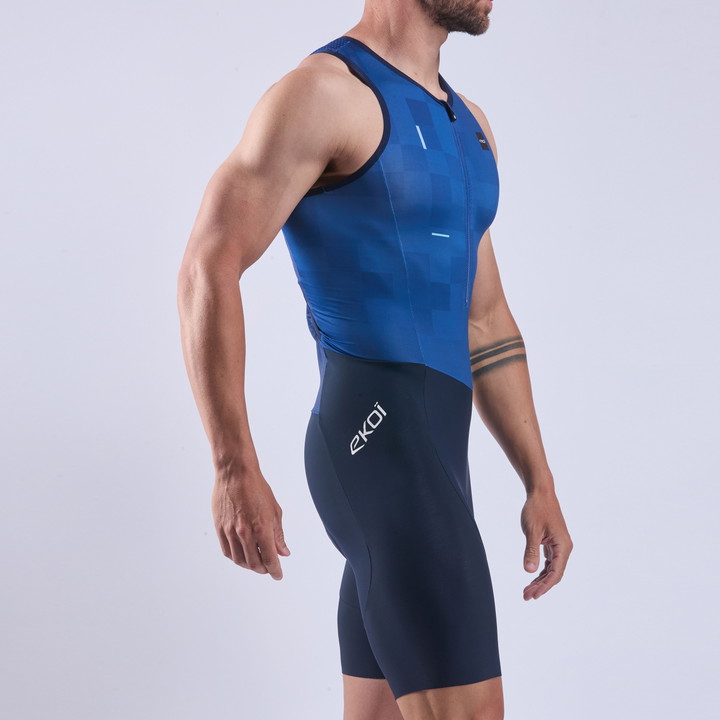 Combinaison triathlon EKOI Perf COBBLE sans manches Marine