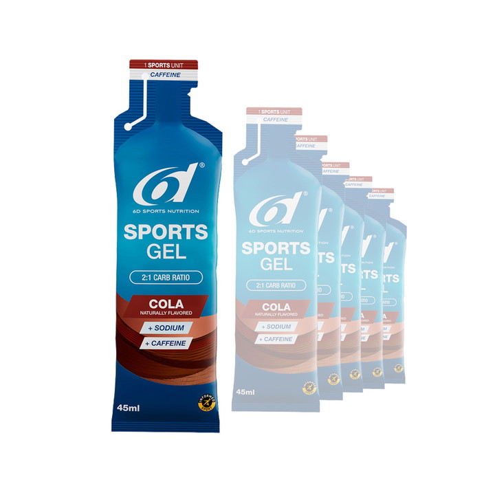 Gels énergétiques 6D SPORTS 6 x 45 ml Cola Caféine