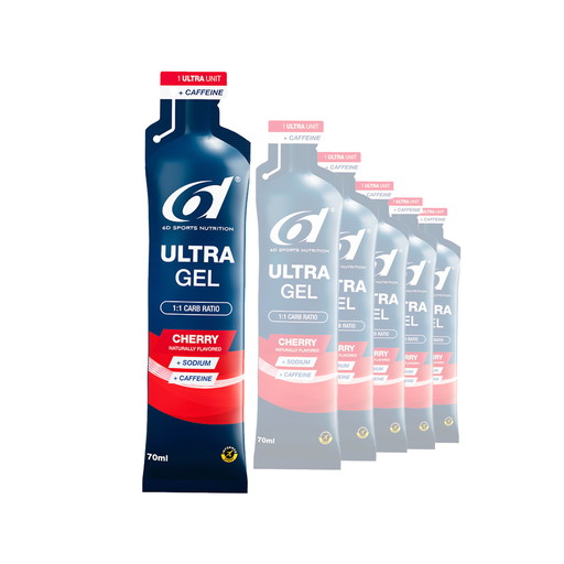Energi-geler 6D ULTRA 6 x 70 ml Kirsebær Koffein