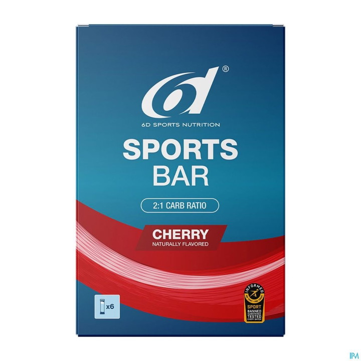 Barre énergétique 6D SPORTS Bar 6 x 46 grs Cerise