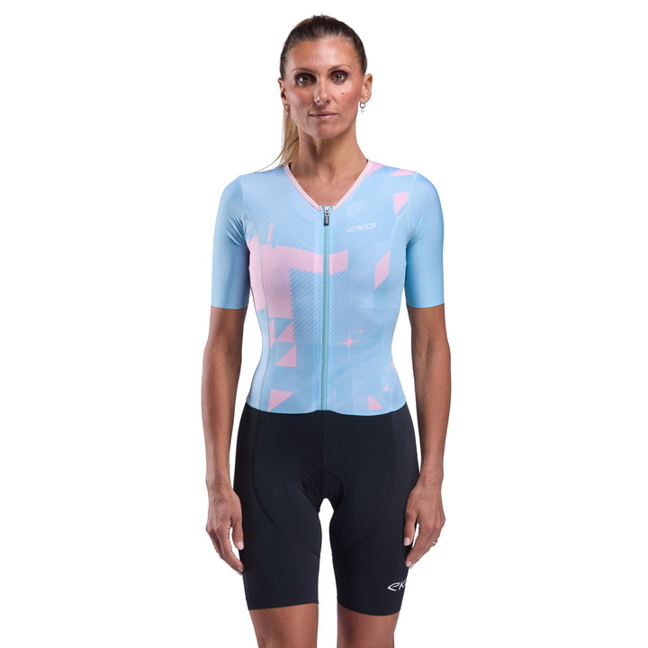 COMBINAISON TRIATHLON Femme EKOI PERF TRIANA BLEU/ROSE