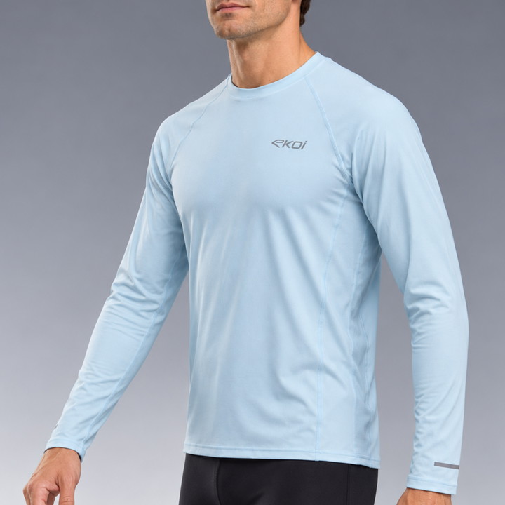 T-SHIRT EKOI RUN PERF MOVE BLEU CIEL
