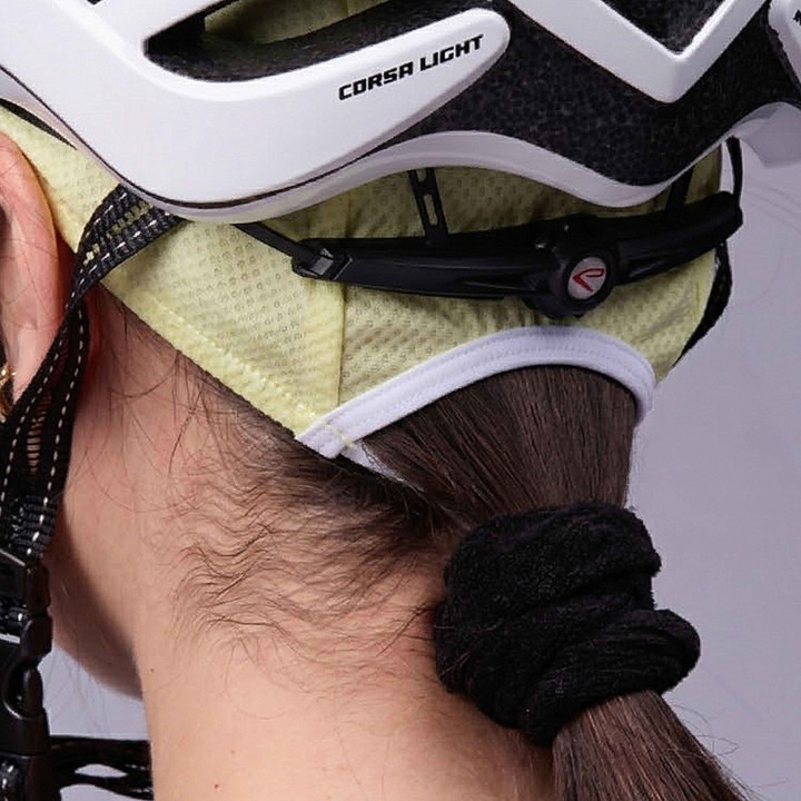 GORRA CICLISTA MUJER EKOI PERF MOOD PEPITA LIMÓN