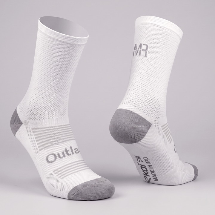 CHAUSSETTES Femme RACING EKOI X MARION ROUSSE 16cm BLANC/GRIS