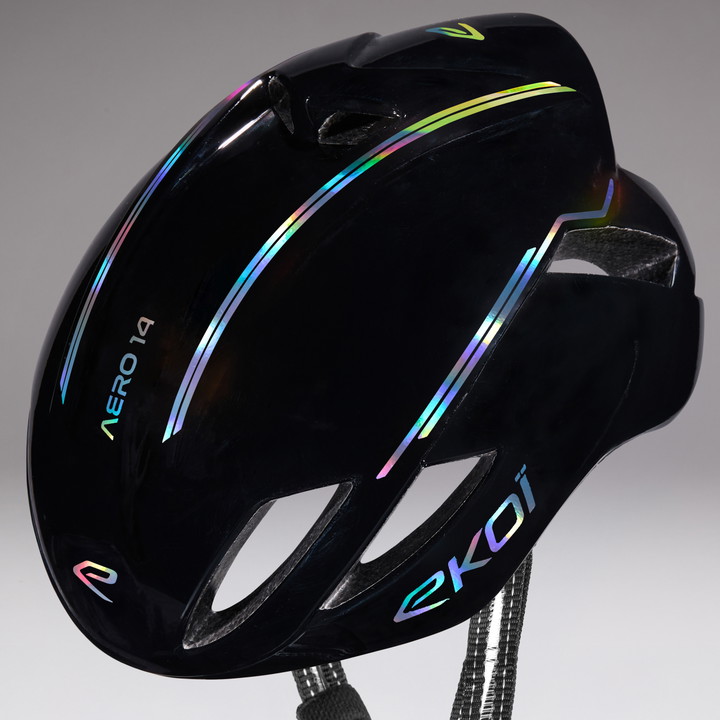 Casque EKOI Perf AR14 ltd LINE Noir Full Holo Silver