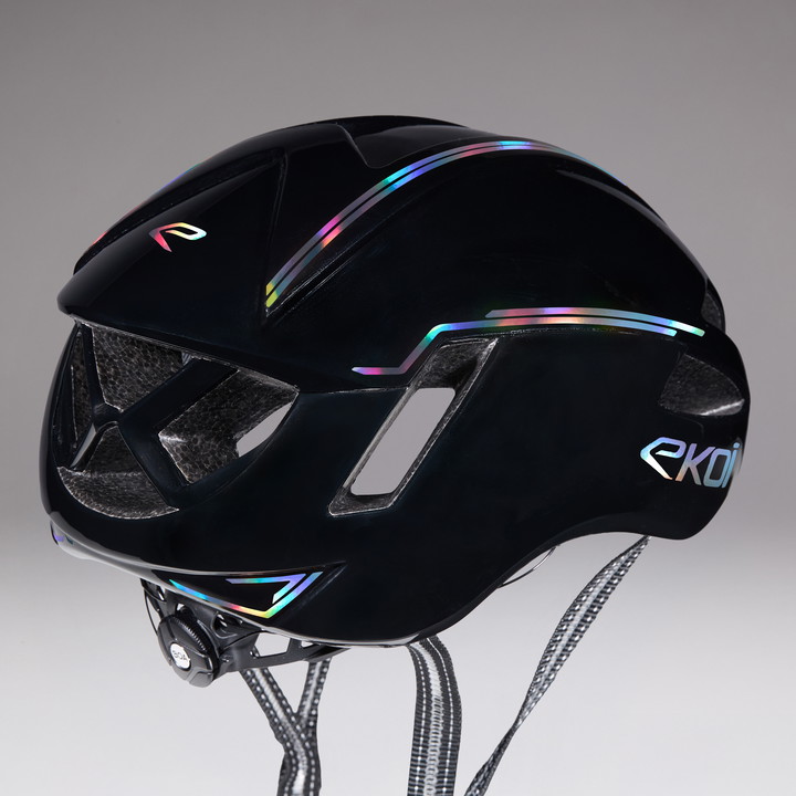 Hjälm EKOI Perf AERO14 ltd LINE Svart Full Holo Silver