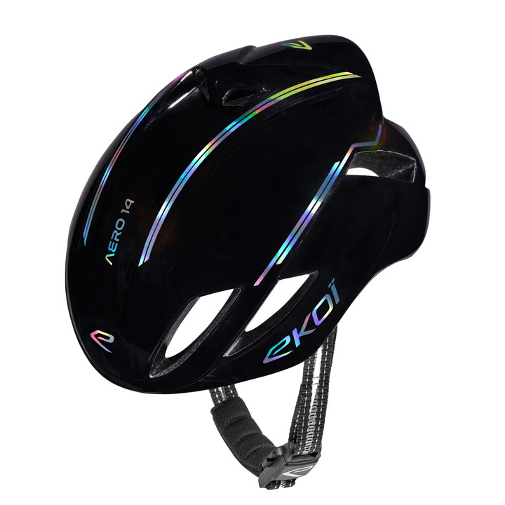 Casque EKOI Perf AR14 ltd LINE Noir Full Holo Silver