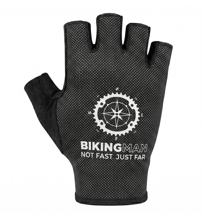 Gants court EKOI Racing BikingMan Reflective Noir