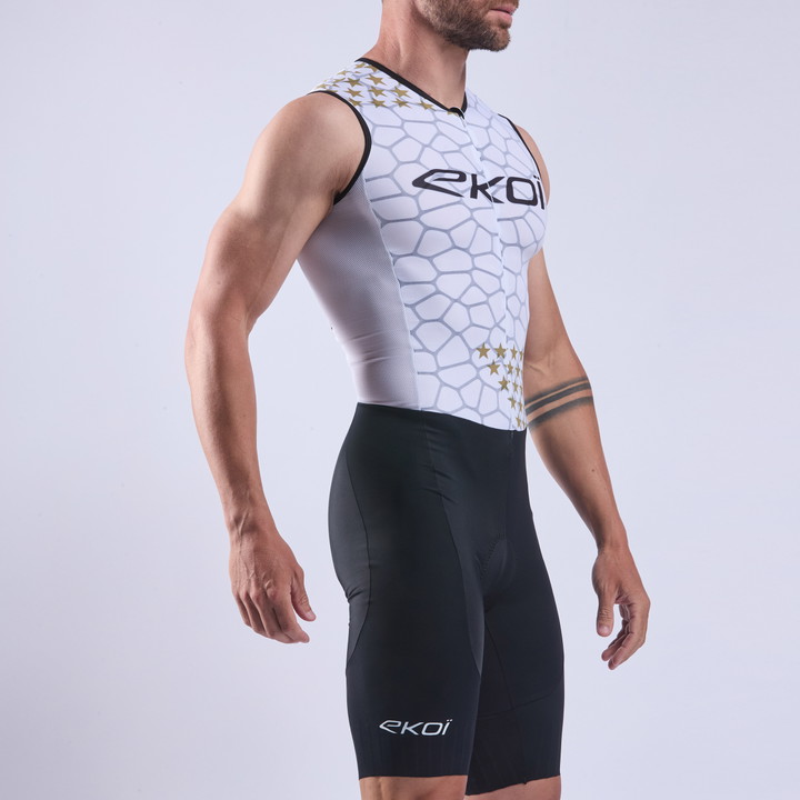 Combinaison triathlon EKOI Racing GRAPHENE sans manches Blanc