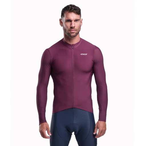Maillot homme manches longues EKOI Perf PULSE Bordeaux
