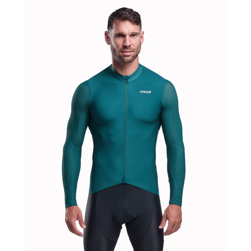 Maillot homme manches longues EKOI Perf PULSE Vert Foret