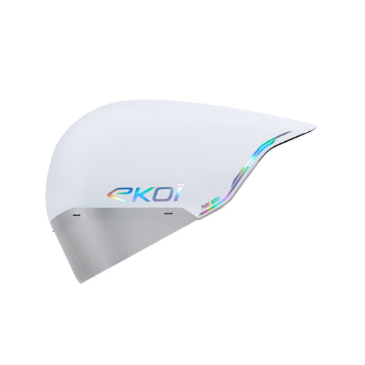 Přilba EKOI Racing PURE AERO LTD LINE Cat2 Bílá Holo Silver