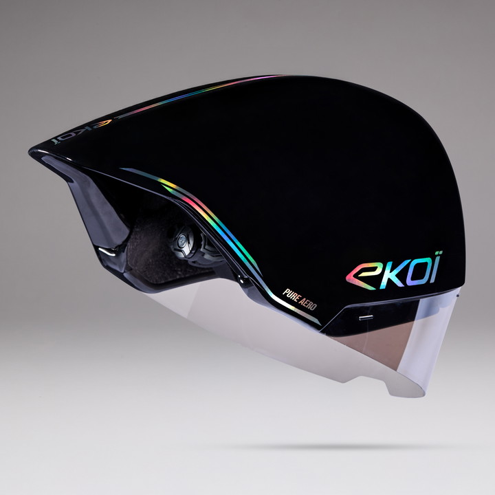 Casque EKOI Racing PURE AERO LTD LINE Cat2 Noir Holo Silver