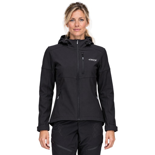 Thermisch damesjack waterafstotend EKOI Perf SOFTSHELL Zwart