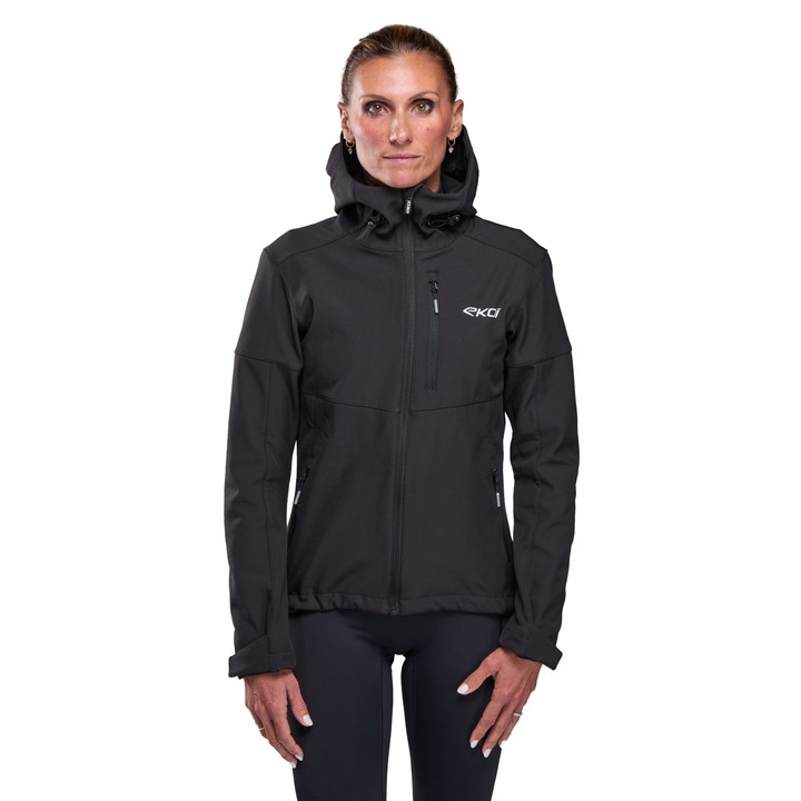 Thermisch damesjack waterafstotend EKOI Perf SOFTSHELL Zwart