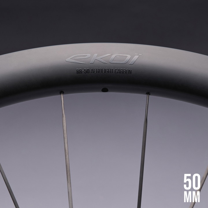 Paire de Roues EKOI Racing RR-50 AEROLIGHT CARBON GOLD LTD moyeu gold SHIMANO