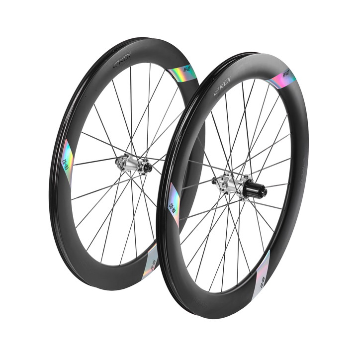 Paire de Roues EKOI Racing RR-50 AEROLIGHT CARBON SILVER LTD moyeu silver SHIMANO