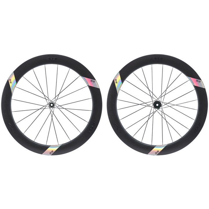 Paire de Roues EKOI Racing RR-50 AEROLIGHT CARBON SILVER LTD moyeu silver SHIMANO
