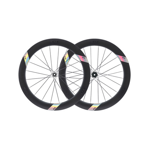 Laufradsatz EKOI Racing RR-62 AEROLIGHT CARBON SILVER LTD mit SHIMANO-Nabe in Silber