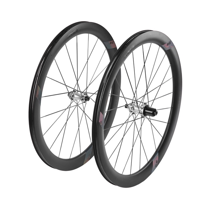 Paire de Roues EKOI RR-50 AEROLIGHT CARBON BLACK LTD moyeu silver SHIMANO