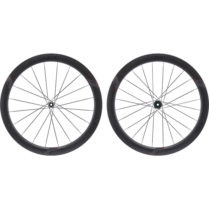 Paire de Roues EKOI RR-50 AEROLIGHT CARBON BLACK LTD moyeu silver SHIMANO